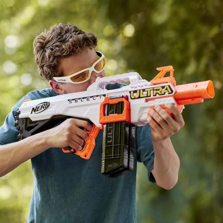 Nerf F0958U50 'Ultra SELECT', ab 8 Jahren, Reichweite 36 Meter, motorisiert, mit Tragegriff, weiß/orange – Bild 7