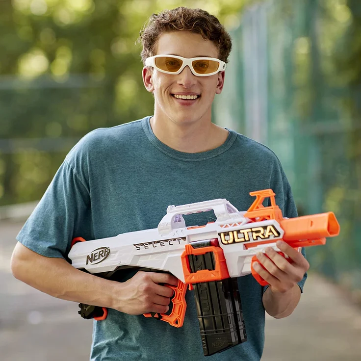 Nerf F0958U50 'Ultra SELECT', ab 8 Jahren, Reichweite 36 Meter, motorisiert, mit Tragegriff, weiß/orange – Bild 10