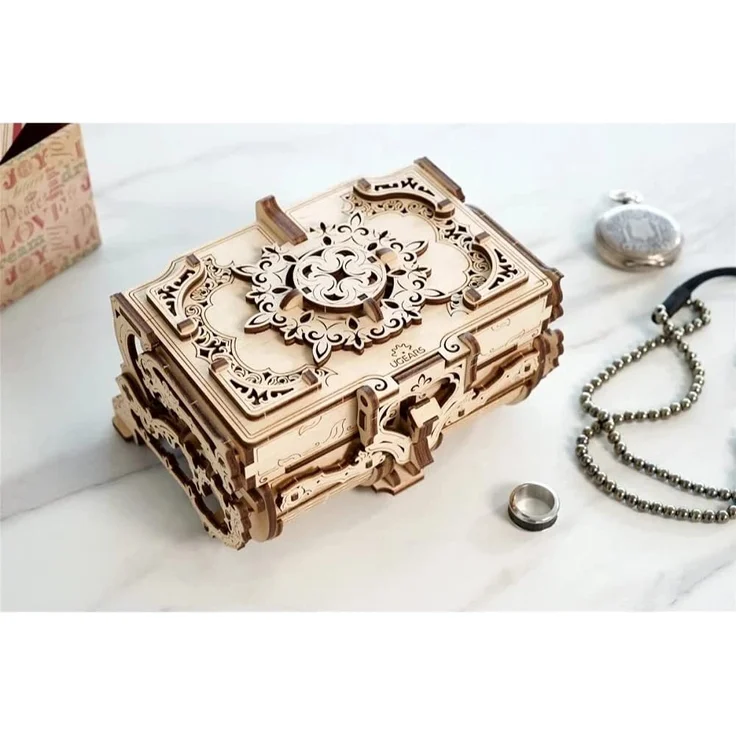 modellbausatz antike Schachtel 17,5 cm Holz natur 185-teilig – Bild 8