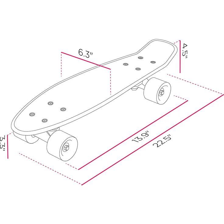 Street Surfing Beach Board Gnarly Sunset Longboard Rollbrett orange 56cm – Bild 9