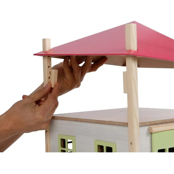 Kids Globe Spielzeug Scheune 1:32 Rosa – Bild 5