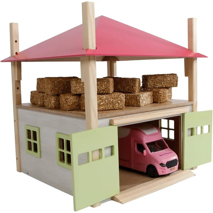 Kids Globe Spielzeug Scheune 1:32 Rosa – Bild 2