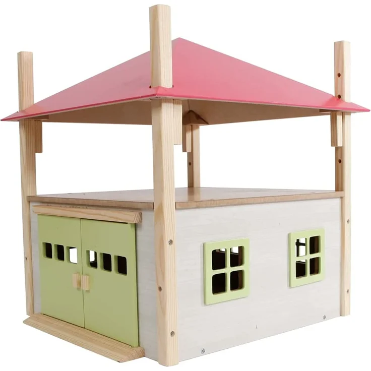 Kids Globe Spielzeug Scheune 1:32 Rosa – Bild 1
