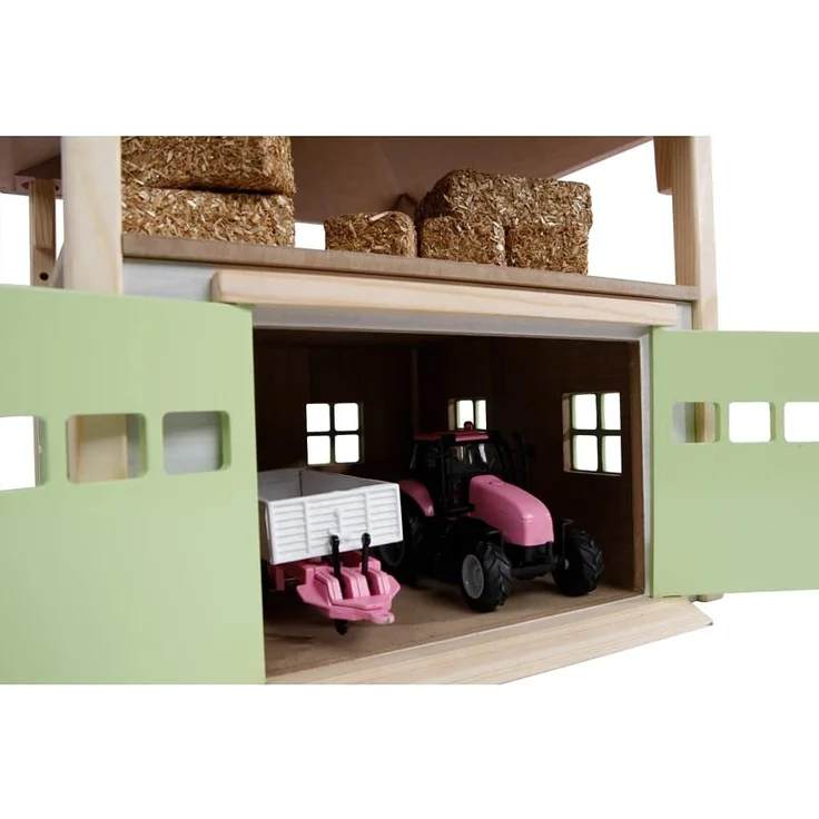 Kids Globe Spielzeug Scheune 1:32 Rosa – Bild 6