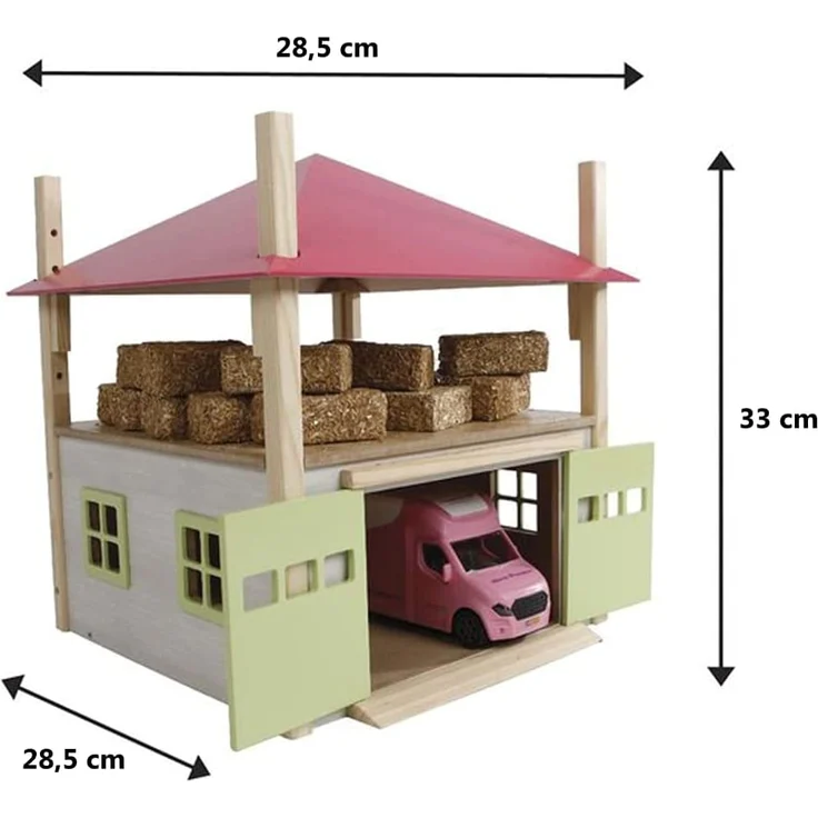 Kids Globe Spielzeug Scheune 1:32 Rosa – Bild 8