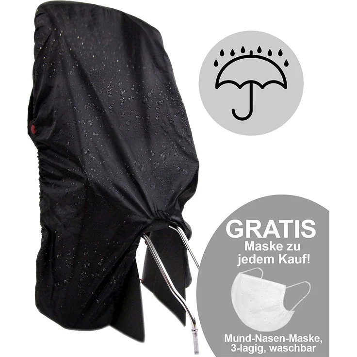 BAMBINIWELT Regenschutz Regenhaube für Kinderfahrradsitze Fahrrad-Kindersitze RÖMER XX – Bild 2