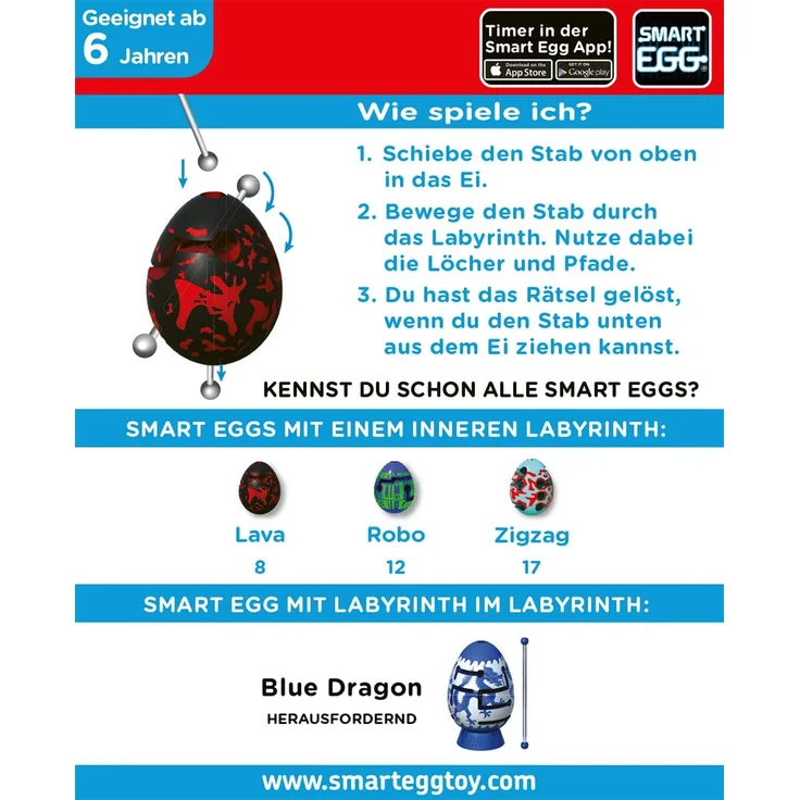 SEGD0001 - Smart Egg Lava (1-Layer), Puzzlespiel, für 1 Spieler, ab 6 Jahren (DE-Ausgabe) – Bild 2