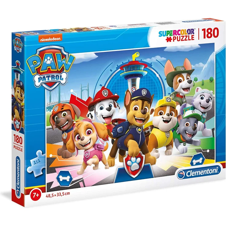 Clementoni 29105 Supercolor Puzzle Paw Patrol 180 Teile Made in Italy Kinder 7 Jahre +, Mehrfarbig – Bild 1