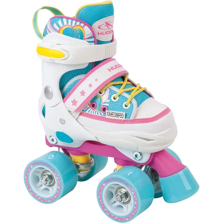 HUDORA Rollschuhe Kinder Mädchen Skate Wonders - verstellbar, Roller-Skates, Disco-Roller, Gr. 32-35, 22037 – Bild 1