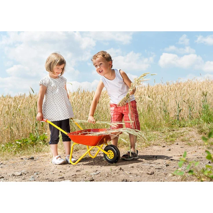 Rolly Toys Metallschubkarre für Kinder (ab 2,5 Jahre, Metallschüssel mit Kunststoffgriffen, Belastbarkeit bis 25 kg) 270804 – Bild 2