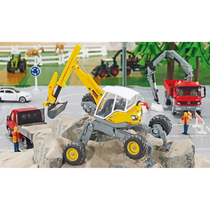SIKU 3548, Menzi Muck Schreitbagger, 1:50, Metall/Kunststoff, Gelb, Verstellbares Fahrwerk – Bild 6