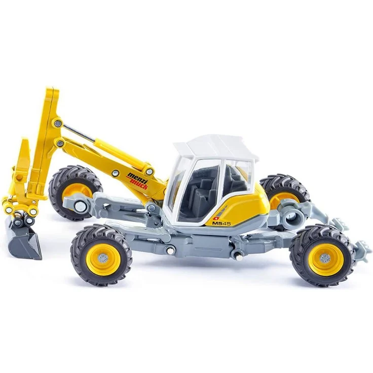 SIKU 3548, Menzi Muck Schreitbagger, 1:50, Metall/Kunststoff, Gelb, Verstellbares Fahrwerk – Bild 1
