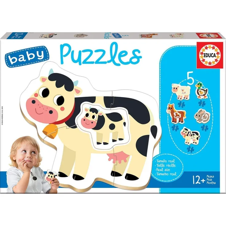 Educa 17574 12 Monate Der Bauernhof Puzzle