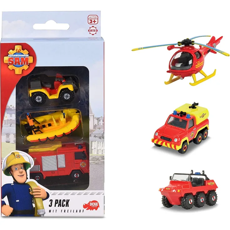 Simba Feuerwehrmann Sam Fahrzeuge 3er Pack