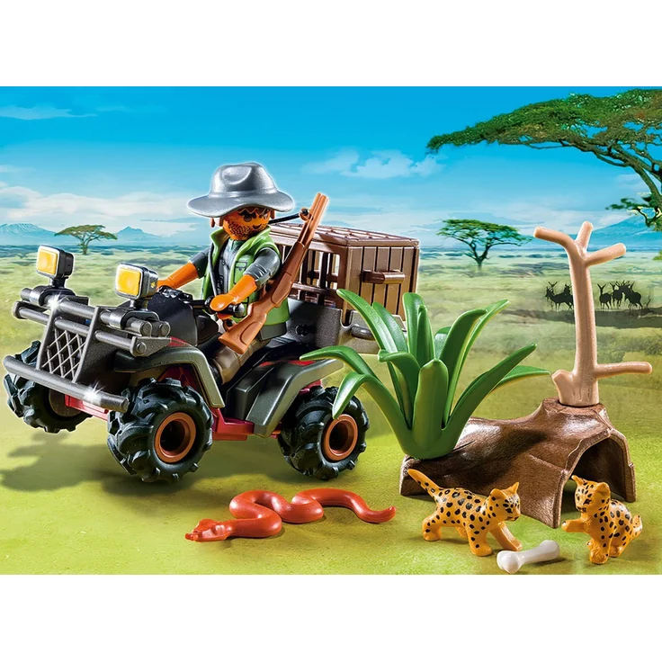 PLAYMOBIL Wild Life 6939 Wilderer mit Quad, Ab 4 Jahren – Bild 2