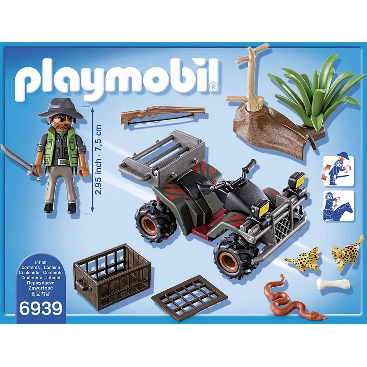 PLAYMOBIL Wild Life 6939 Wilderer mit Quad, Ab 4 Jahren – Bild 3