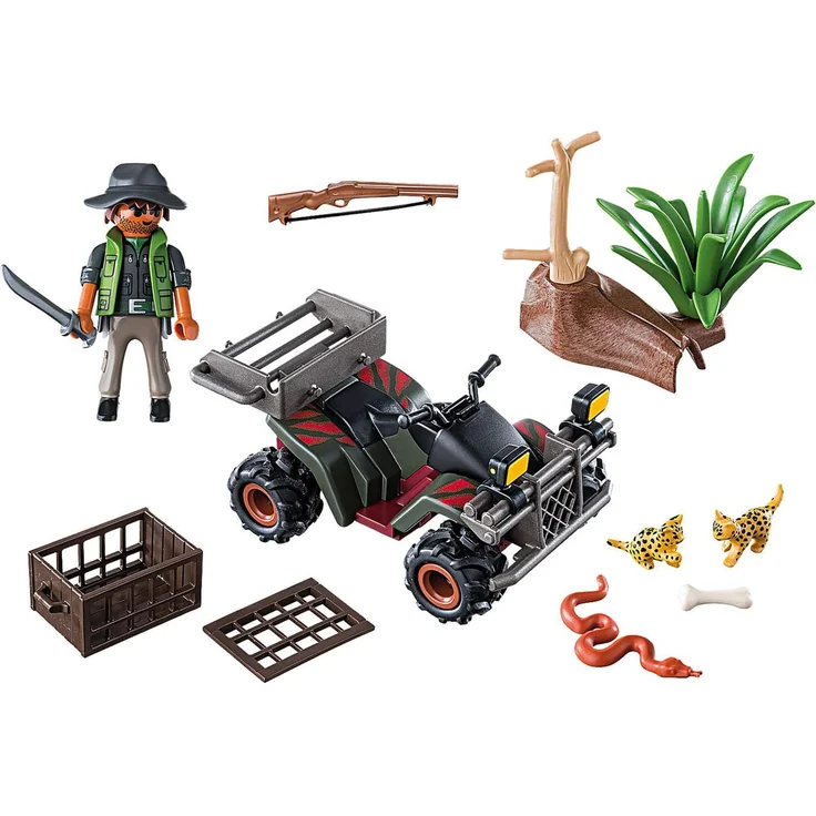 PLAYMOBIL Wild Life 6939 Wilderer mit Quad, Ab 4 Jahren – Bild 4
