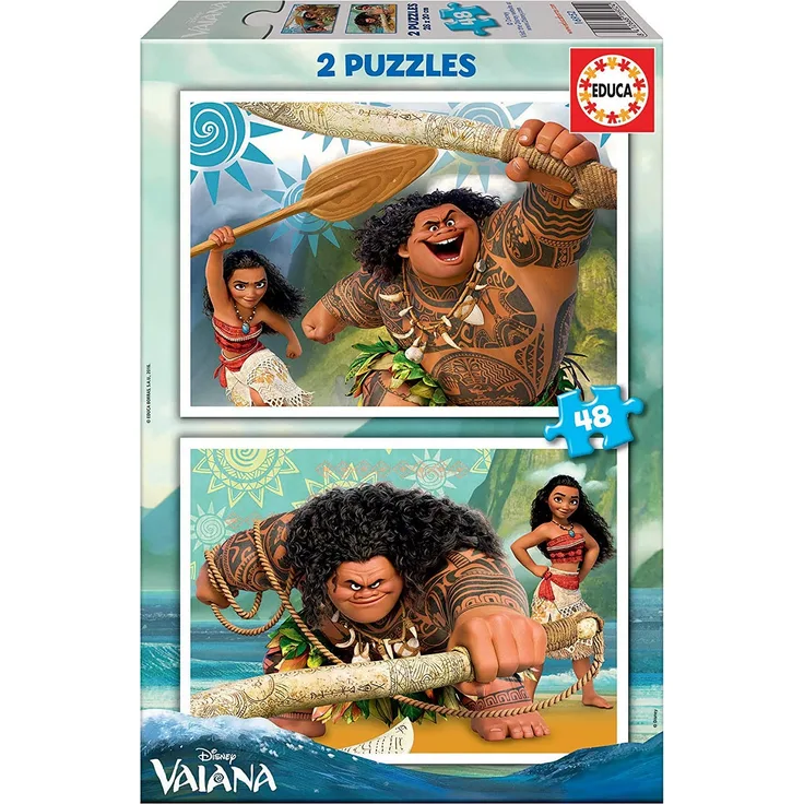 Educa 16952 2 x 48 Vaiana Puzzle