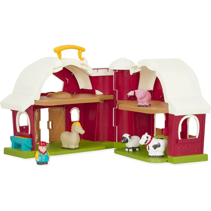 Battat Bauernhof Spielzeug – Große Scheune mit Bauernhoftiere Schwein, Pferd, Kuh, Schaf und Bauer – Set für Kinder ab 18 Monate (6 Teile) – Bild 4
