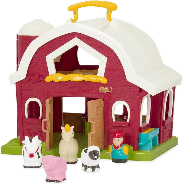 Battat Bauernhof Spielzeug – Große Scheune mit Bauernhoftiere Schwein, Pferd, Kuh, Schaf und Bauer – Set für Kinder ab 18 Monate (6 Teile) – Bild 7