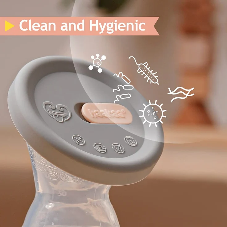 haakaa 150 ML Handmilchpumpe mit Silikondeckel und Saugfuß, Transparent Manuelle Brustpumpe, Silikon Milchpumpe & Muttermilchauffänger, Gesund und Harmlos - Preisvergleich – Bild 4
