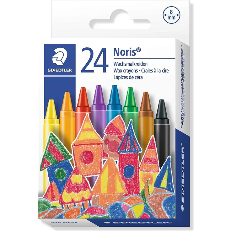 Staedtler 220 NC24 - Noris Club Wachsmalkreide, 24 Stück im Etui