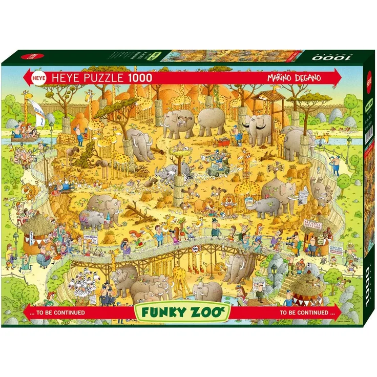 Heye Puzzle African Habitat, Funky Zoo, Degano Puzzle, Brown