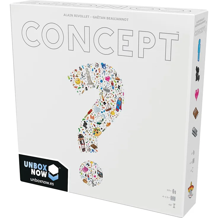Repos Production-Concept – Hunderte von Gegenständen, Figuren und Titeln durch Kombination von universellen Symbolen – Brettspiel in Spanien, Weiß (CON01ES)