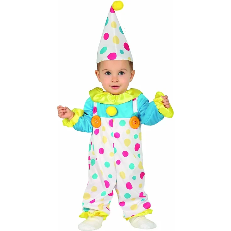 Guirca 88386 Clown-Kostüm für Neugeborene 12/24 Monate, mehrfarbig, 1-2 Jahre – Bild 1