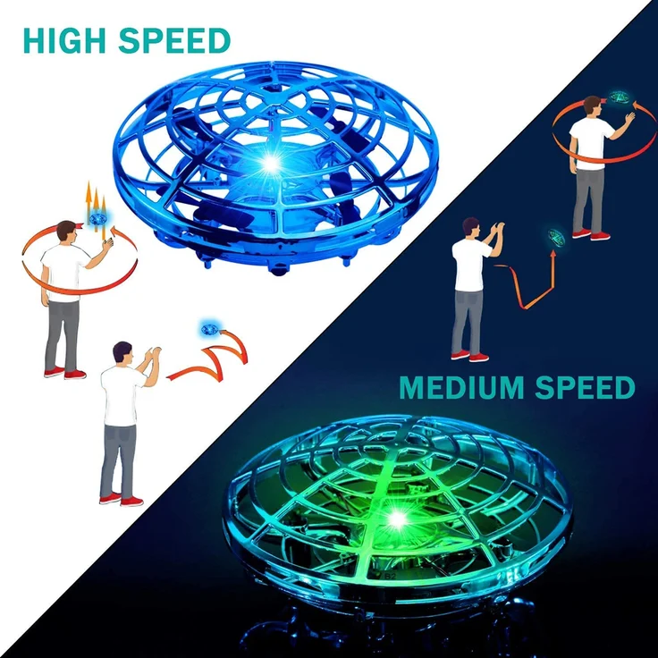 ShinePick UFO Mini Drohne, Kinder Spielzeug Handsensor Quadcopter Infrarot-Induktions-Flying Ball Fliegendes Spielzeug Geschenke für Jungen Mädchen Indoor Outdoor Fliegender Ball – Bild 3