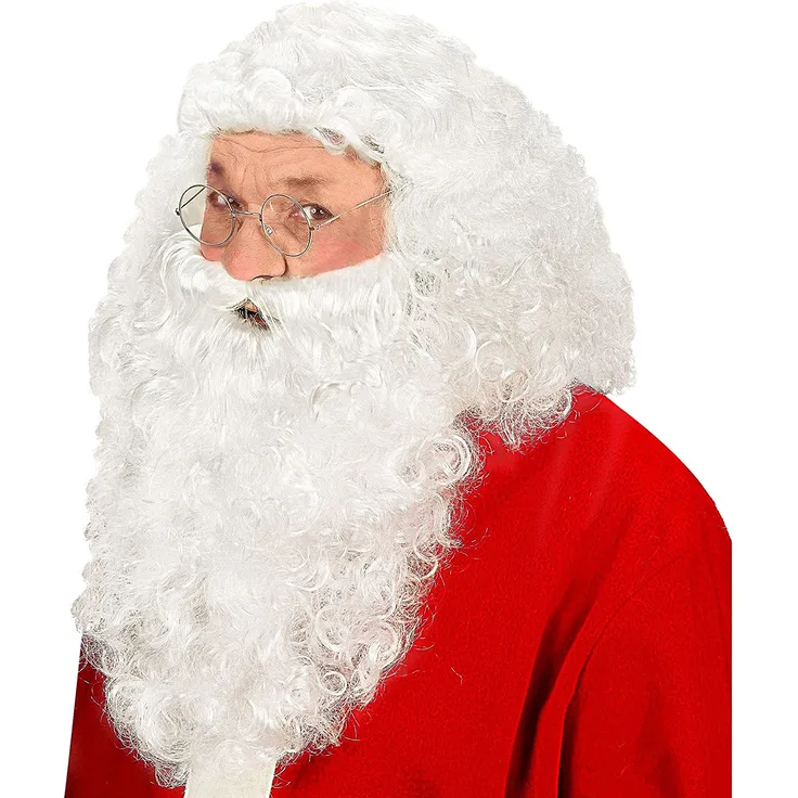 Santa Claus Perücke mit Bart - Weihnachtsmann Perücke de luxe