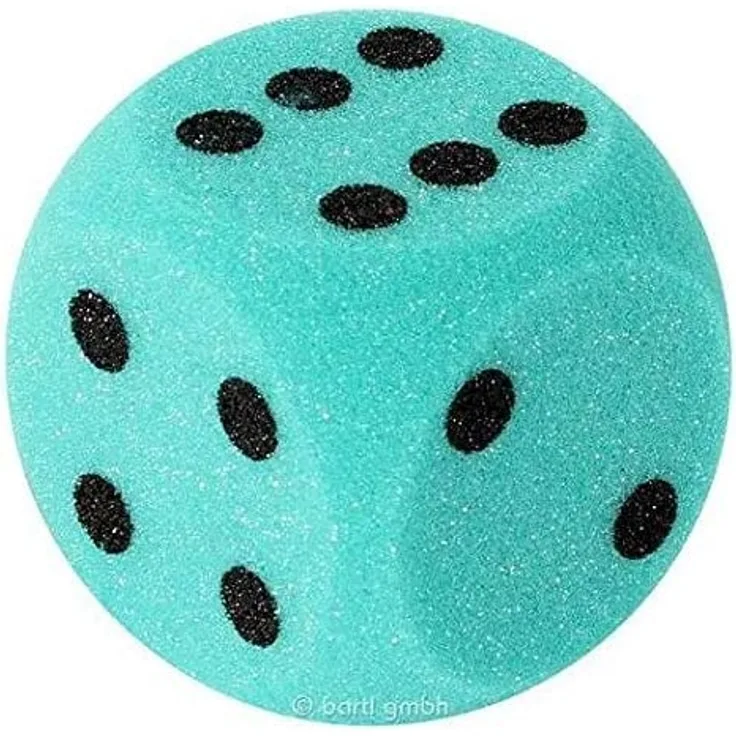 Bartl Augenwürfel 7 cm Schaumstoff 1 Stück zufällige Farbe Spielwürfel Lernspiel