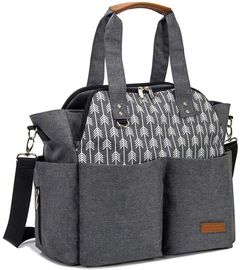 Lekebaby Baby Wickeltasche Bote groß mit Wickelunterlage