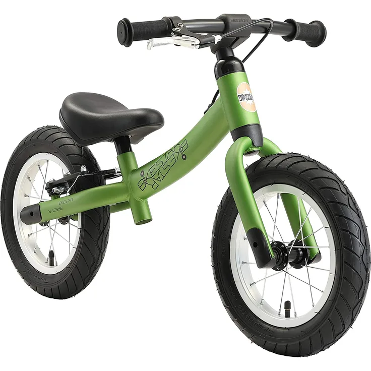 BIKESTAR Laufrad Laufrad mit Seitenständer und Bremse für Kinder ab 3 Jahren | 12 Zoll Sport Edition | Grün