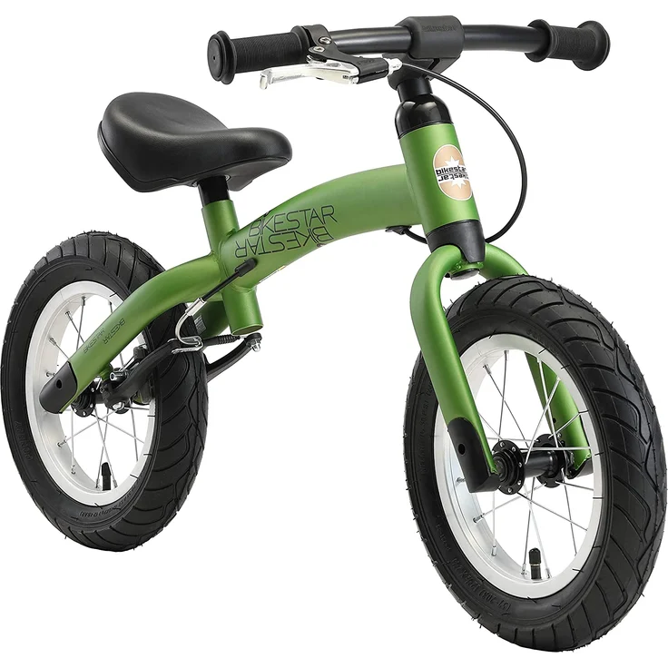 BIKESTAR Laufrad Laufrad mit Seitenständer und Bremse für Kinder ab 3 Jahren | 12 Zoll Sport Edition | Grün – Bild 2