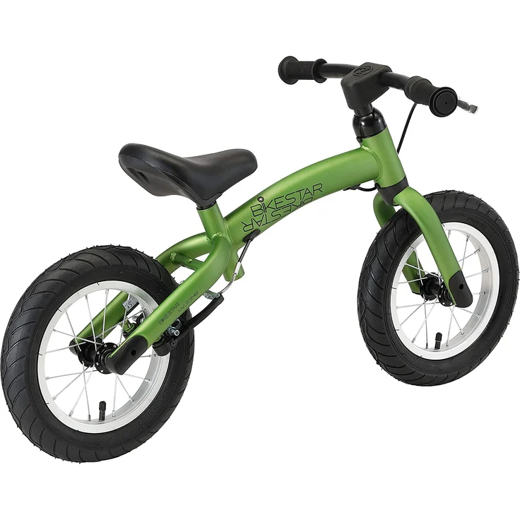 BIKESTAR Laufrad Laufrad mit Seitenständer und Bremse für Kinder ab 3 Jahren | 12 Zoll Sport Edition | Grün – Bild 6