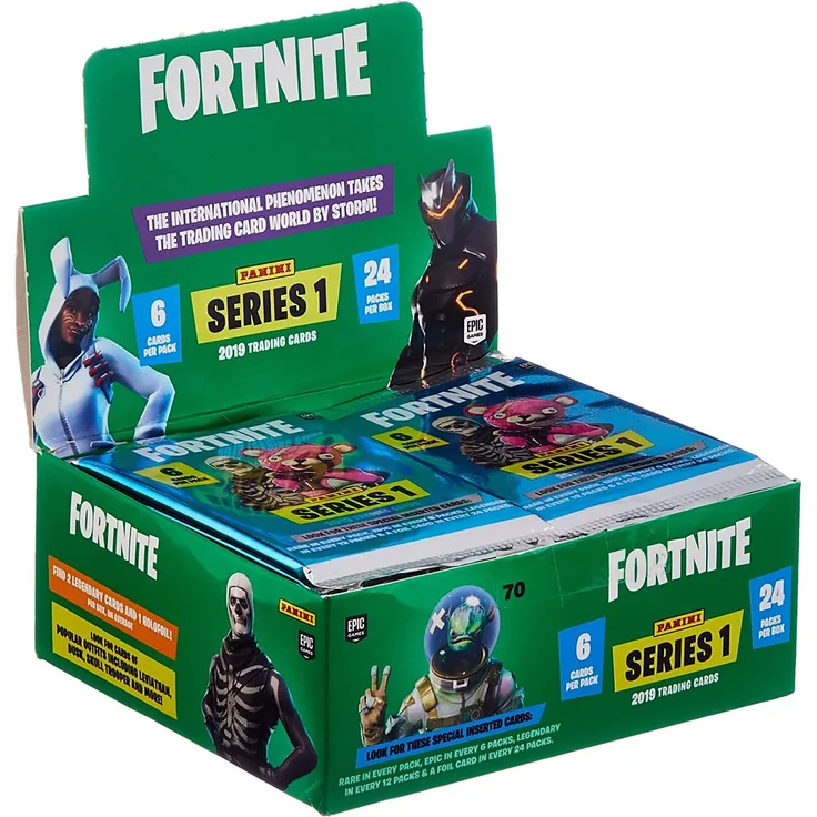 Panini 098204 Sammelkarten Fortnite, 24 Booster im Display, bunt