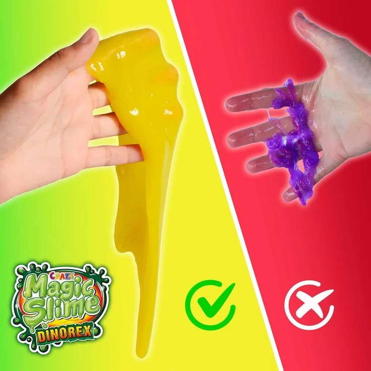 CRAZE 15483 DINOREX Magic Slime Kinderschleim Schleim für Kinderzimmer Kinderparty, Gold – Bild 7
