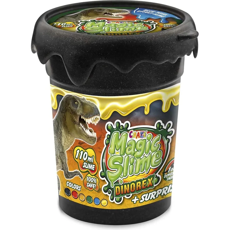 CRAZE 15483 DINOREX Magic Slime Kinderschleim Schleim für Kinderzimmer Kinderparty, Gold – Bild 2