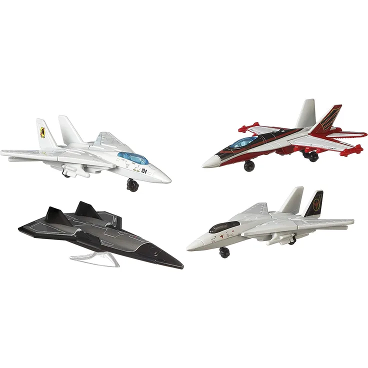 Mattel GPF72 - Matchbox Top Gun Skybusters - Then & Now 4er Pack