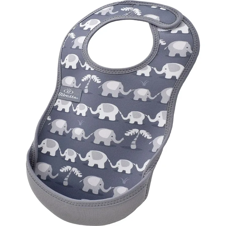 Bibetta Lätzchen Elefant Grau Grau