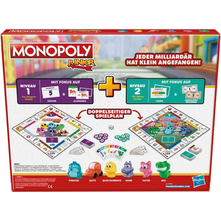 Hasbro F8562100 Monopoly Junior 2 Games in 1 – Bild 2
