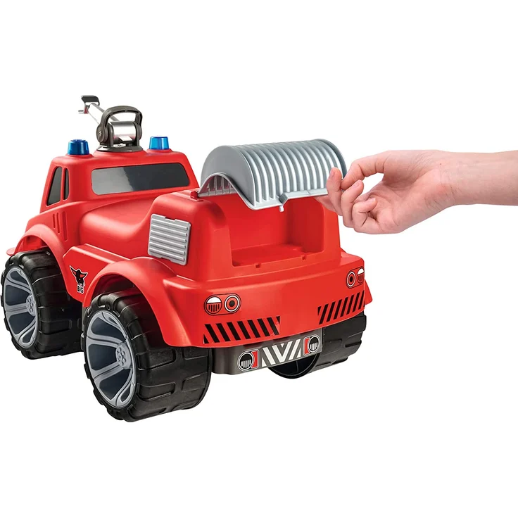 BIG-Power-Worker Maxi Firetruck, großes Spielzeug Auto mit Wasserspritze, Reifen aus Softmaterial, rot, für Kinder ab 2 Jahren – Bild 6
