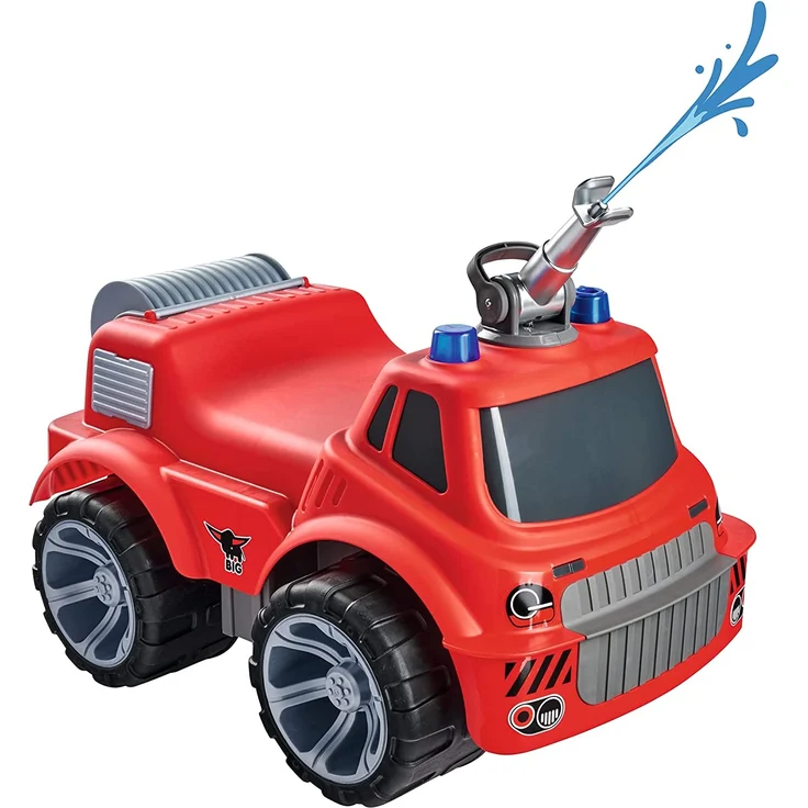 BIG-Power-Worker Maxi Firetruck, großes Spielzeug Auto mit Wasserspritze, Reifen aus Softmaterial, rot, für Kinder ab 2 Jahren – Bild 2