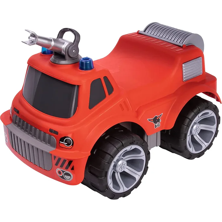 BIG-Power-Worker Maxi Firetruck, großes Spielzeug Auto mit Wasserspritze, Reifen aus Softmaterial, rot, für Kinder ab 2 Jahren