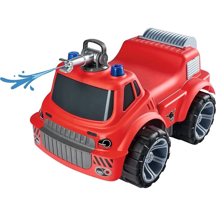 BIG-Power-Worker Maxi Firetruck, großes Spielzeug Auto mit Wasserspritze, Reifen aus Softmaterial, rot, für Kinder ab 2 Jahren – Bild 5