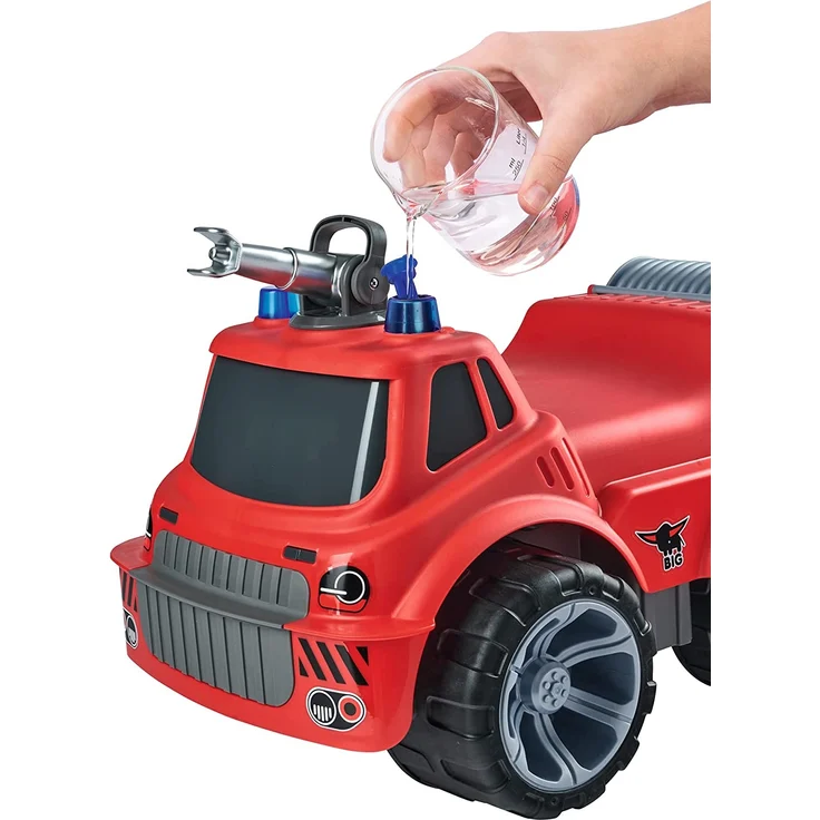 BIG-Power-Worker Maxi Firetruck, großes Spielzeug Auto mit Wasserspritze, Reifen aus Softmaterial, rot, für Kinder ab 2 Jahren – Bild 3