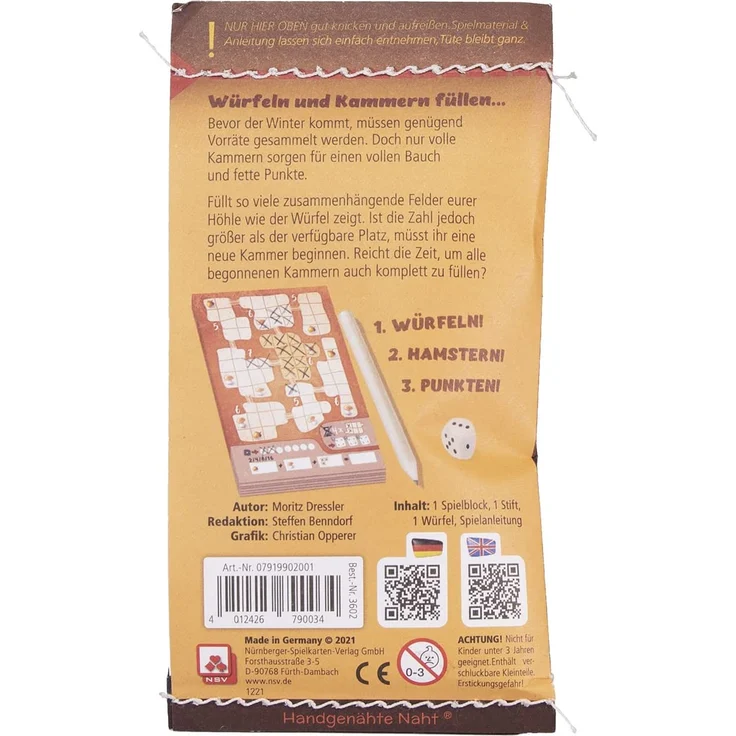 NSV 3602 - Minnys, Hamstern, Würfelspiel, Mitbringspiel – Bild 3