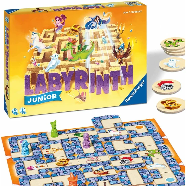 Ravensburger® 20847 - Junior Labyrinth - Familienklassiker für die Kleinen, Spiel für Kinder ab 4 Jahren - Gesellschaftspiel geeignet für 2-4 Spieler, Junior-Ausgabe – Bild 1