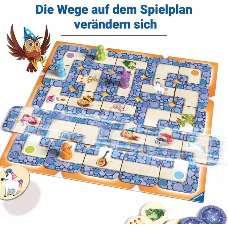 Ravensburger® 20847 - Junior Labyrinth - Familienklassiker für die Kleinen, Spiel für Kinder ab 4 Jahren - Gesellschaftspiel geeignet für 2-4 Spieler, Junior-Ausgabe – Bild 4